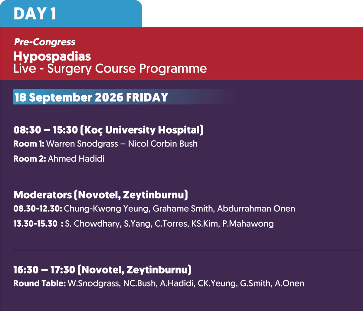 APAPU 2026 Scientific Program - Day 1