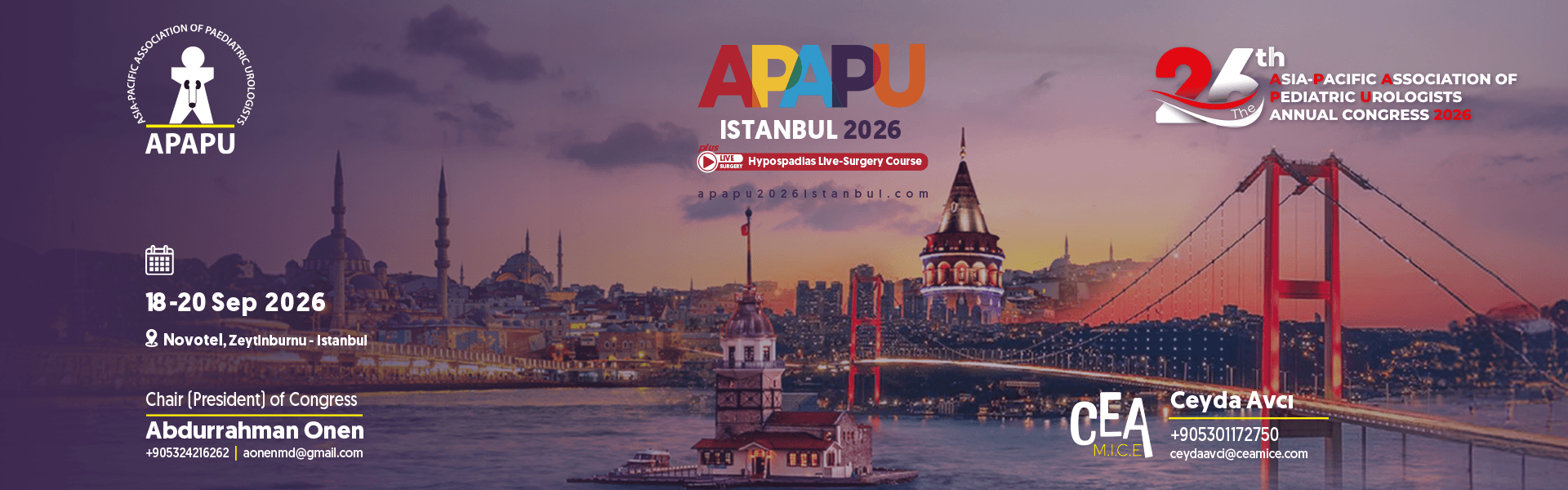 APAPU Istanbul 2026 — 26th Annual Congress